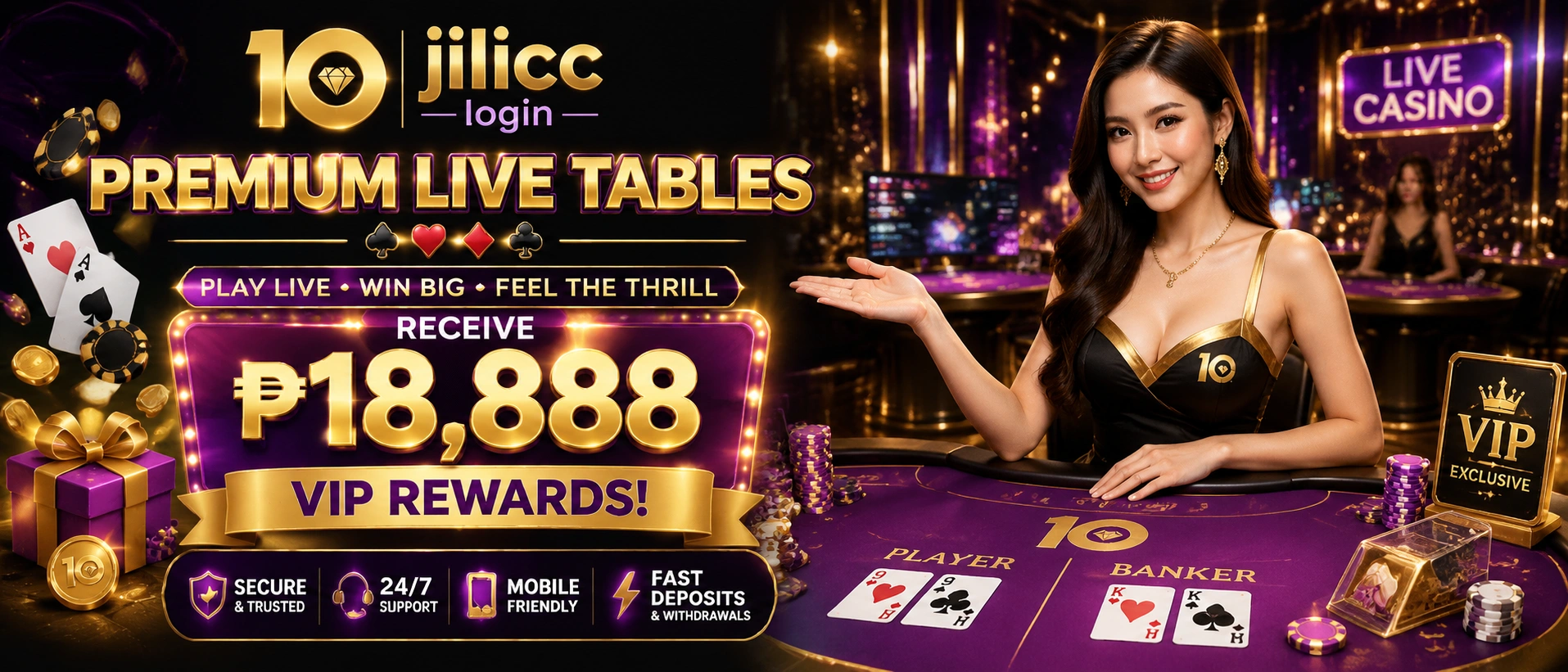 JILICC Casino live casino banner